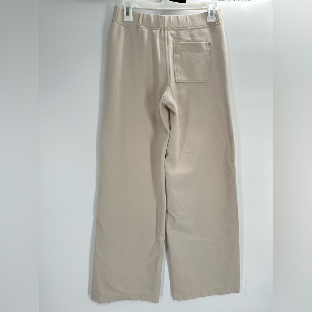 Madewell Size Small Beige Ponte Wide Leg Pants Elastic Pull On Waist Stretchy - Picture 10 of 15